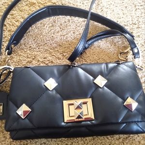 Steve Madden Black Quilted Purse NEW